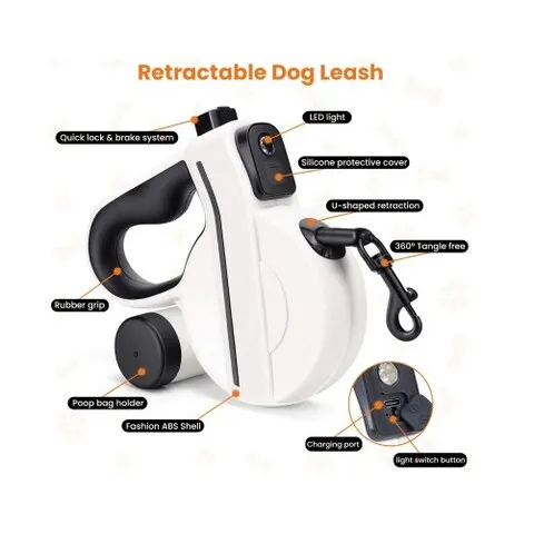 LED Retractable Leash — New
